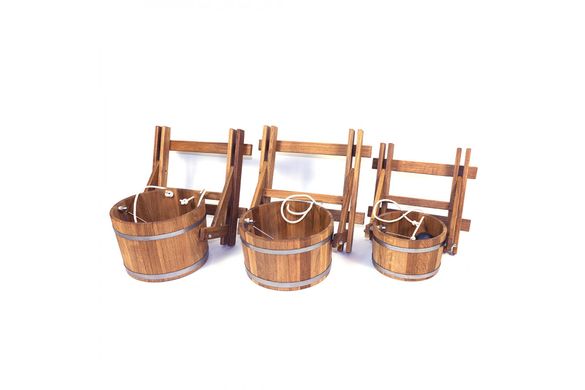 Watering bucket for sauna 35 L oak