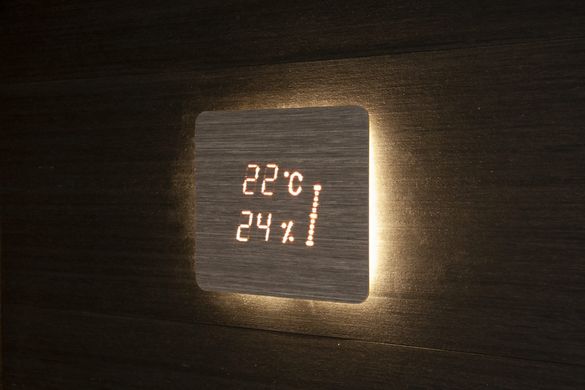 Thermohygrometer with illumination Cariitti Aspectu SQ Birch