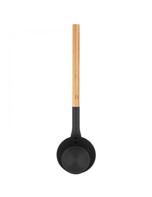 Rento Aluminium Ladle With Bamboo Handle, Black