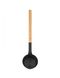 Rento Aluminium Ladle With Bamboo Handle, Black