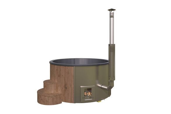 Koupac&iacute; sud DeLux 200 s integrovan&yacute;mi kamny 30 kW B&iacute;l&yacute;