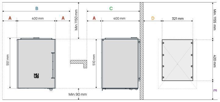 HUUM CORE Wall Combi 4 (4,5kW) B&iacute;l&yacute;