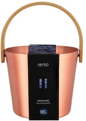 Rento Sauna bucket aluminium copper