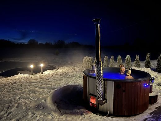 Koupac&iacute; sud DeLux 220 s integrovan&yacute;mi kamny 30 kW B&iacute;l&yacute;