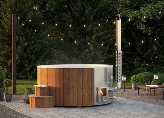 Koupac&iacute; sud DeLux 220 s integrovan&yacute;mi kamny 30 kW B&iacute;l&yacute;