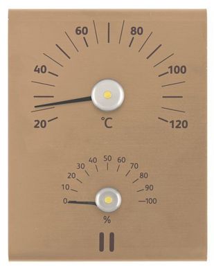 Rento Sauna thermometer and hygrometer champagne