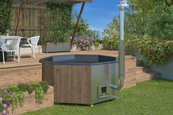 Koupac&iacute; sud MulliXKing/DeLux 240 s integrovan&yacute;mi kamny 30 kW B&iacute;l&yacute;