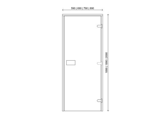 Glass Sauna Door Thermory Classic 70/190 transparent