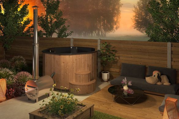Koupac&iacute; sud Hexagon 200 s extern&iacute;mi kamny 30 kW B&iacute;l&yacute;