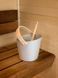 Helo Brilliant Sauna Set (Thermometer, Hourglass, Bucket & Ladle), Silver