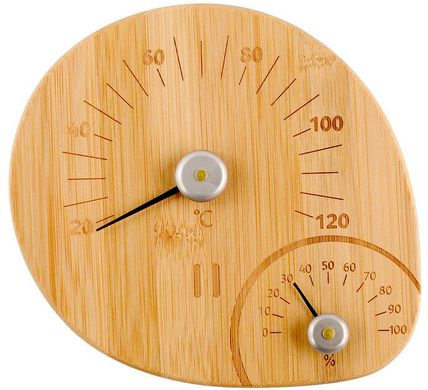 Rento Sauna thermometer and hygrometer bamboo