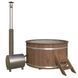 Hot tub 180 cm with external stove 30 kW with PVC lining Assembled