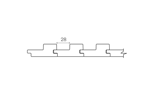 Wall panel STEP Thermo-alder intense 27x64 2.10m