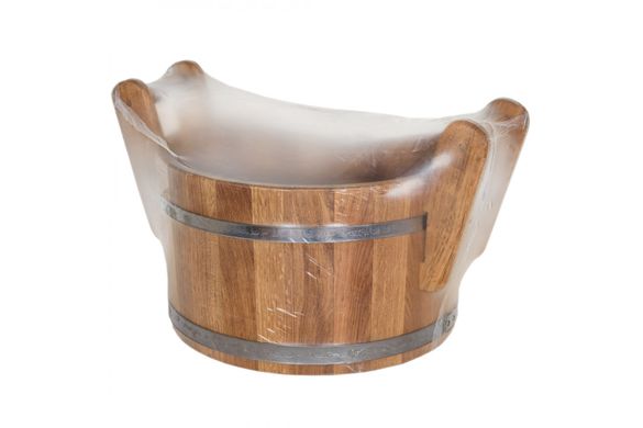 Wooden bucket with lid, 23 L Oak