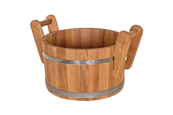 Wooden bucket with lid, 23 L Oak