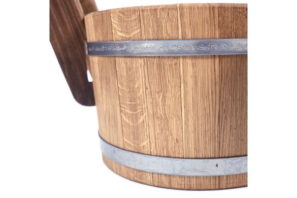 Wooden bucket with lid, 23 L Oak