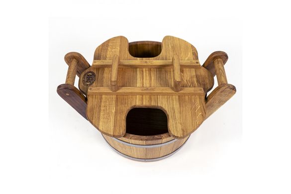 Wooden bucket with lid, 23 L Oak