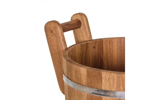 Wooden bucket with lid, 23 L Oak