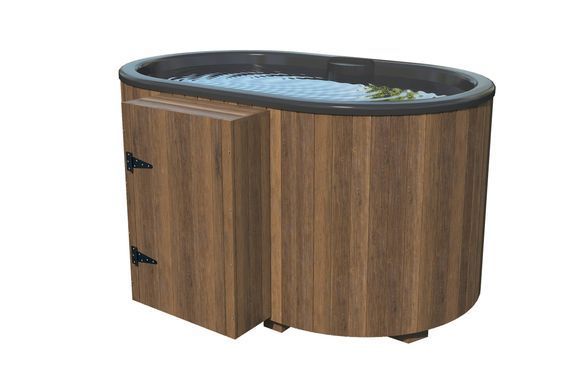 Koupac&iacute; sud Ofuro s integrovan&yacute;mi plynov&yacute;mi kamny 32 kW B&iacute;l&yacute;
