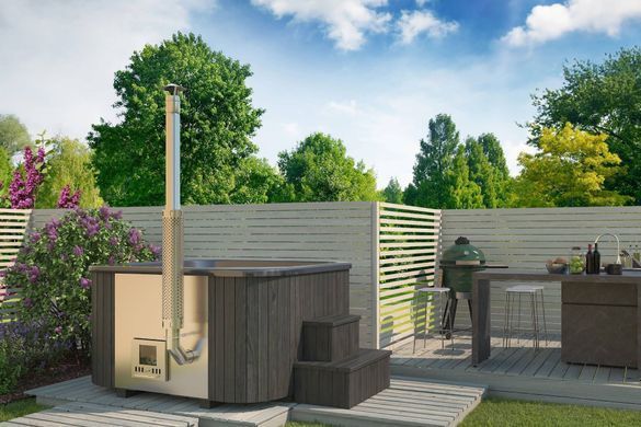 Gorąca balia ogrodowa IconTub 200 z wbudowanym piecem 30 kW Biały