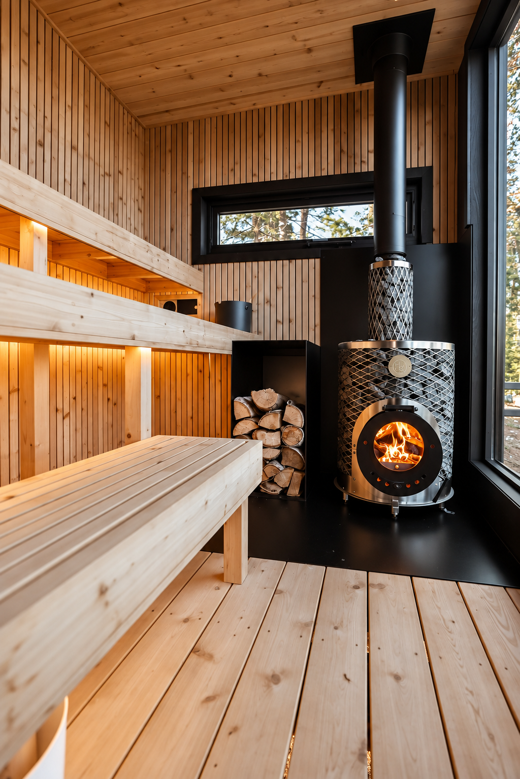 wood-burning stove